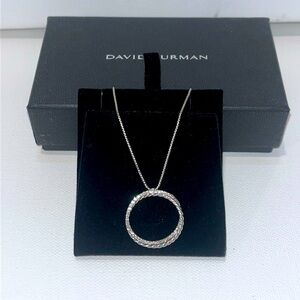 David Yurman Sterling Silver Diamond Necklace